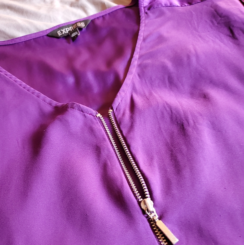 Express half zip purple shirt